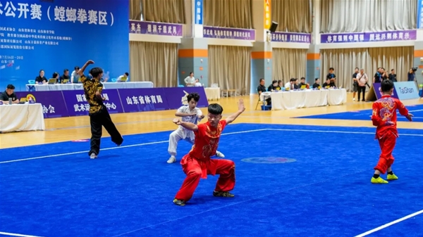 武韵山海 国粹绽放!2026年全国传统武术公开赛(螳螂拳赛区)在日照高新区盛大开赛